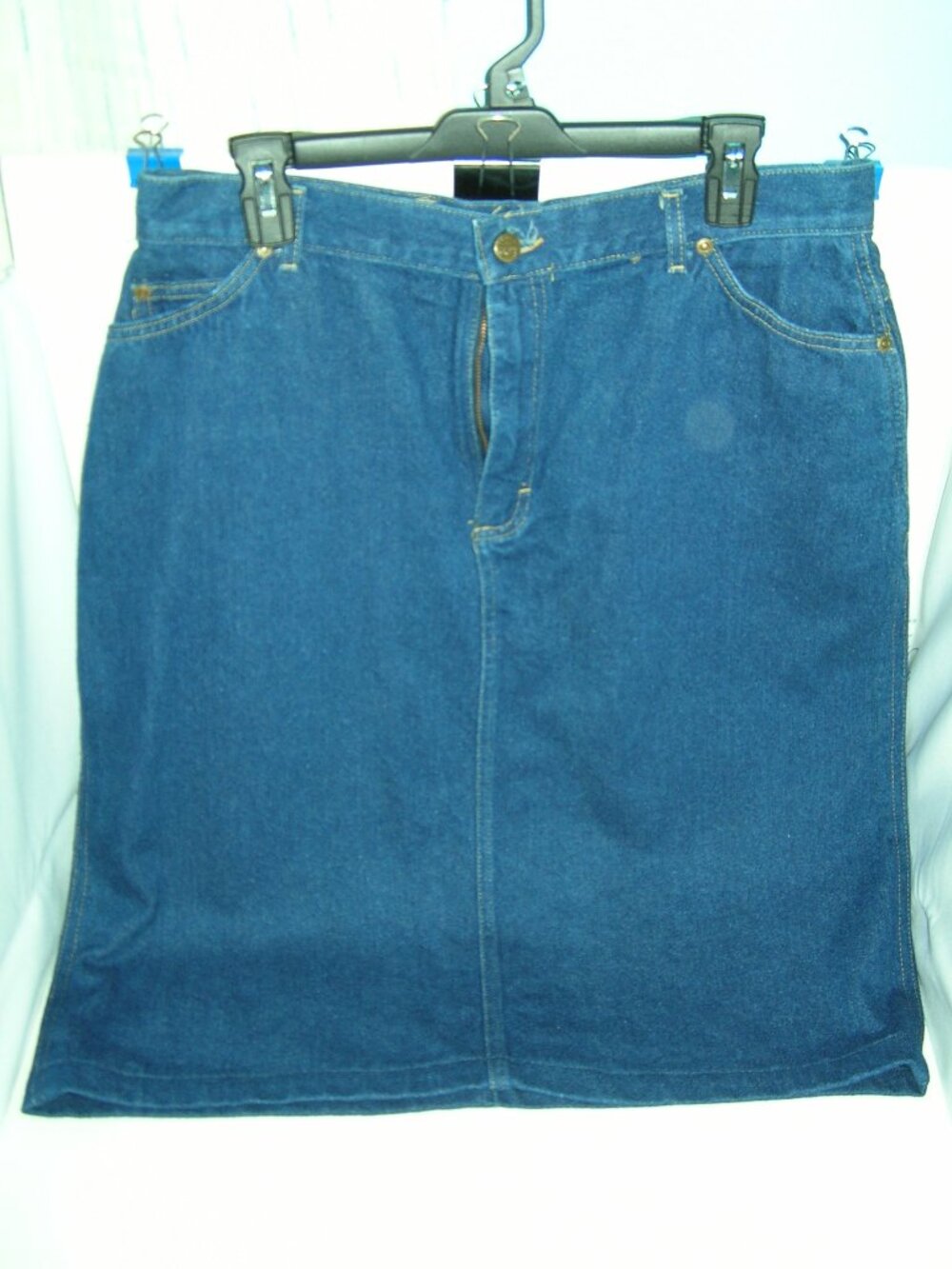 Lee Regular Dark Wash 5 Pocket Denim Skirt Women's 18 34" Waist 26.5" Lg NWOT L1